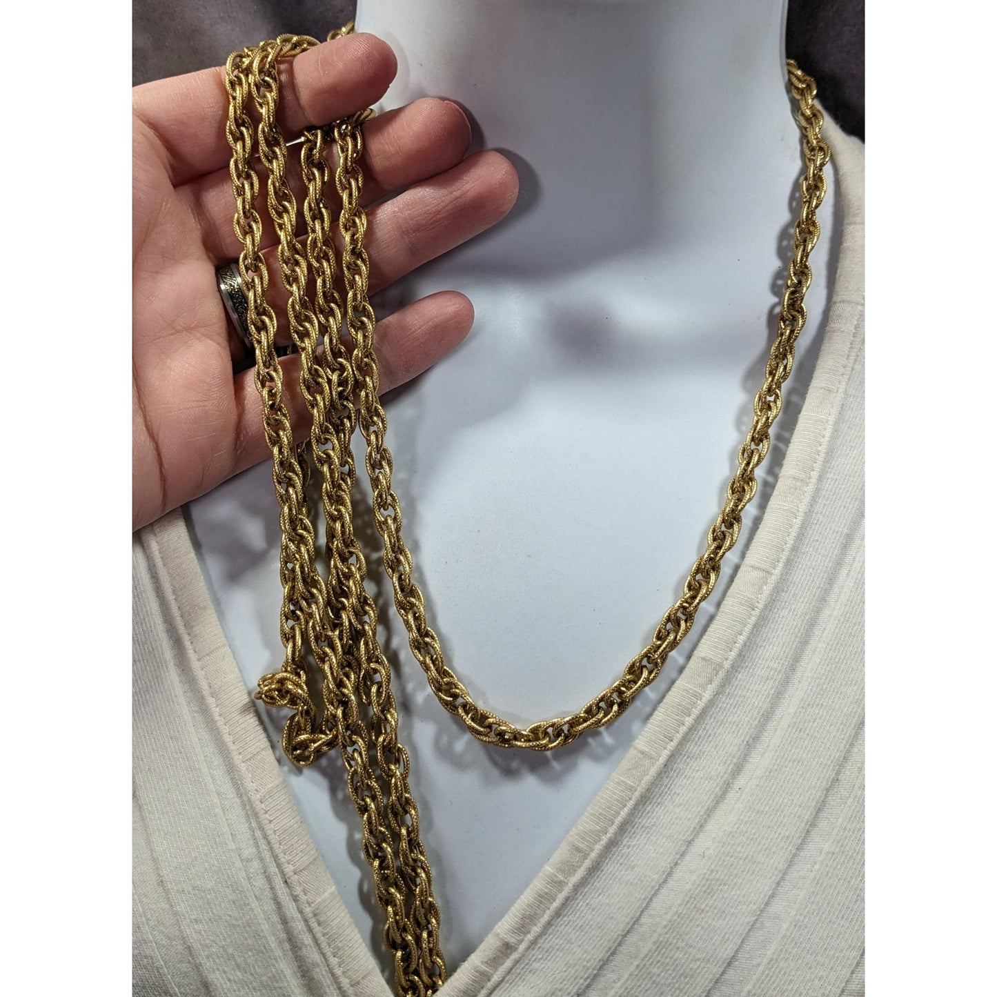 Classic Lightweight Gold Tone Chain Necklace