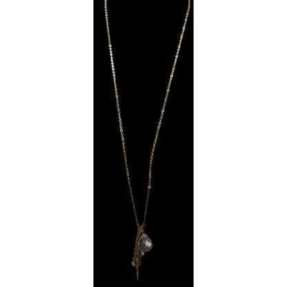 Whimsical Cluster Charm Pendant Necklace With Teardrop Gems