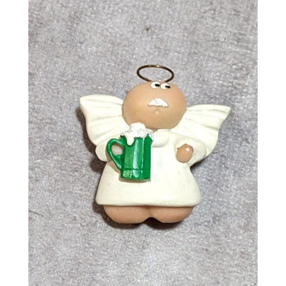 Vintage Kirk Hot Cocoa Drinking Angel Brooch