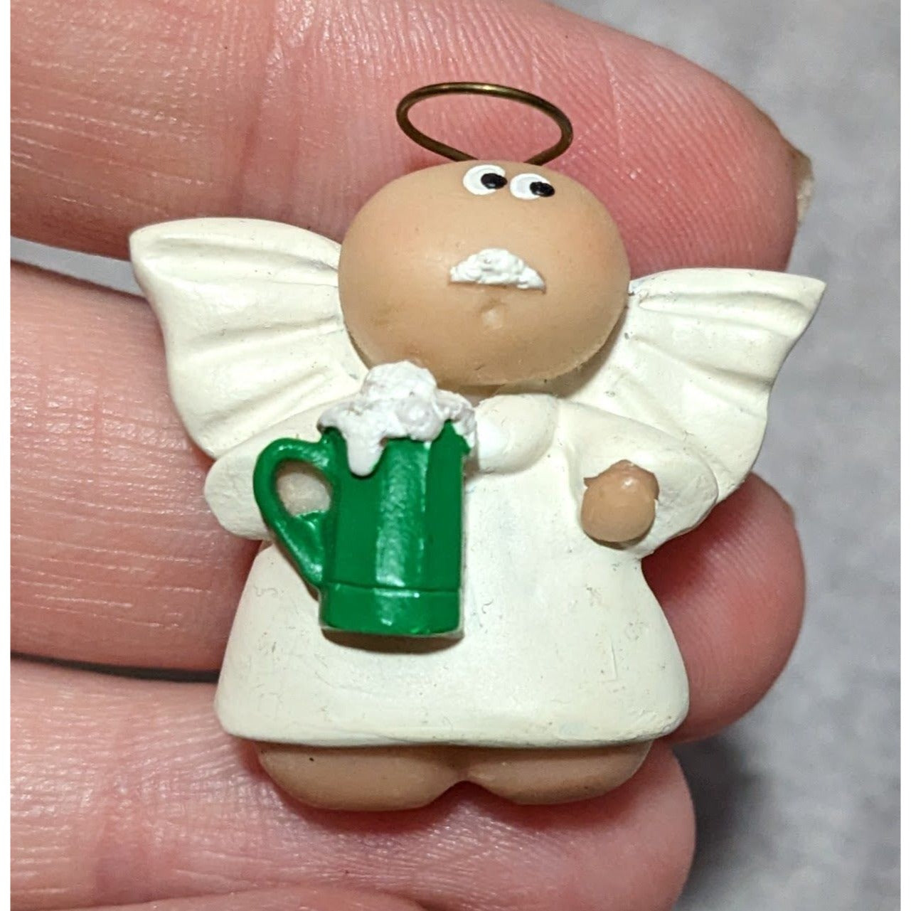 Vintage Kirk Hot Cocoa Drinking Angel Brooch