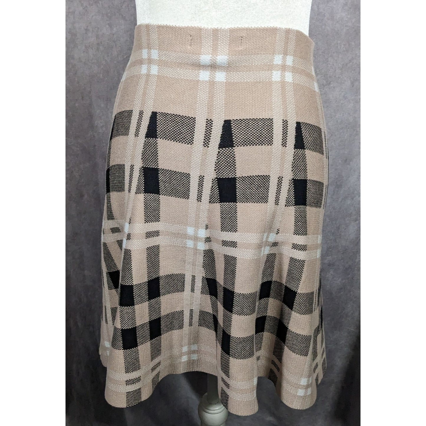 Classic Concepts Preppy Plaid Knee Length Skirt Size Petite Medium