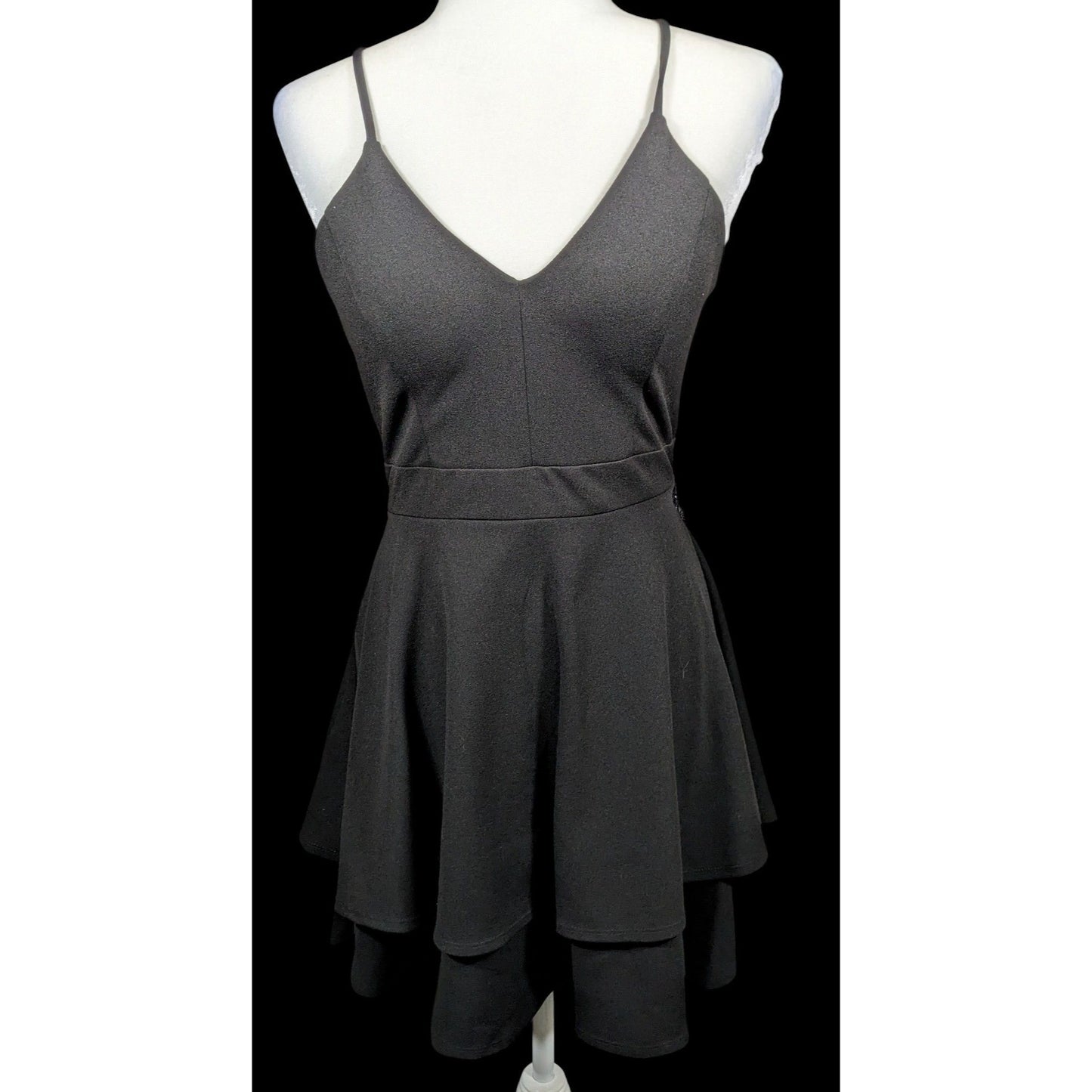 B. Darlin Y2K Gothic Lace Back Fit And Flare Mini Dress Size 9/10