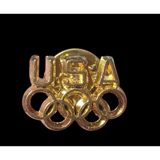 USA Gold Tone Olympics Souvenir Lapel Pin