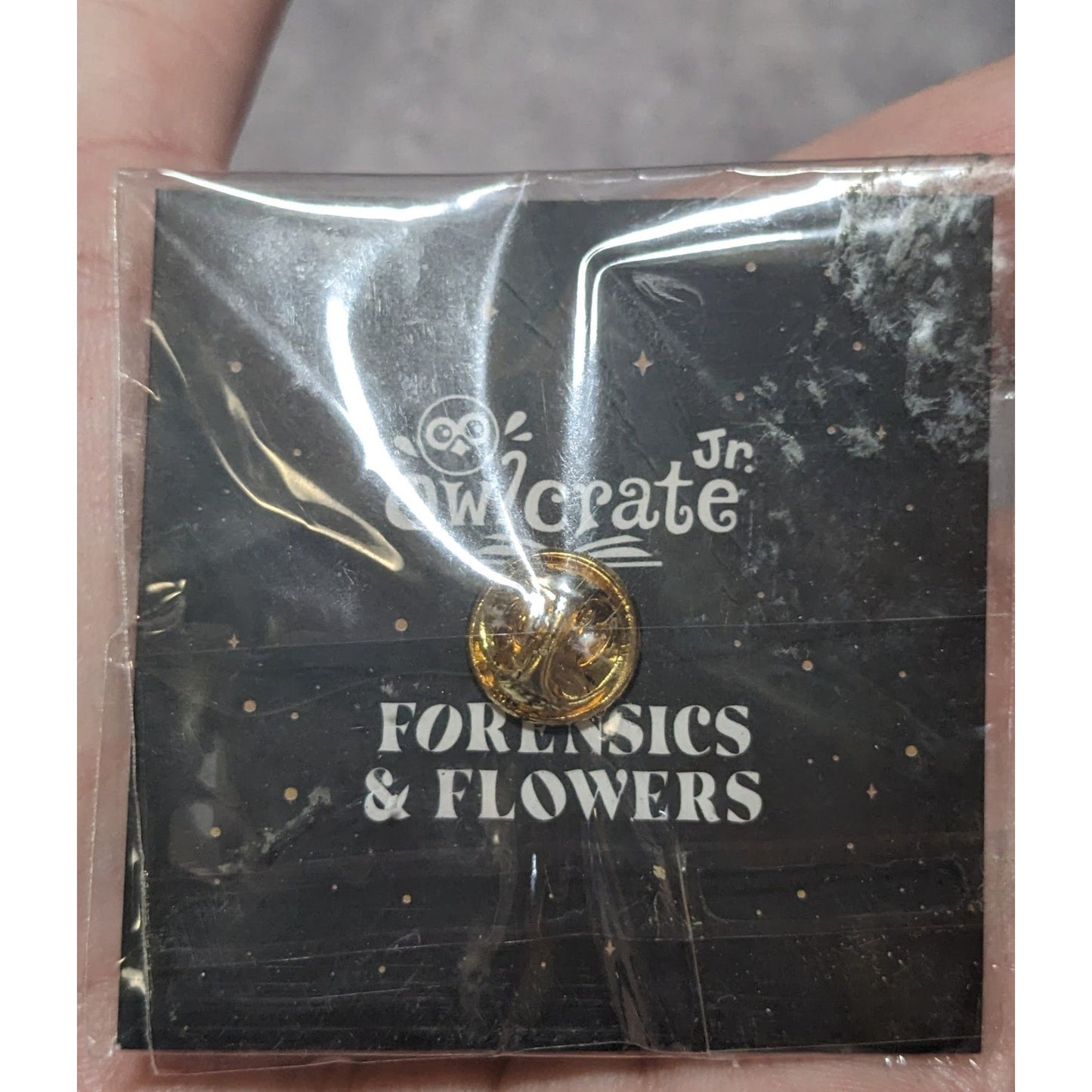 Dark Academia Bookish Dragon OwlCrate Jr Forensics & Flowers Enamel Pin