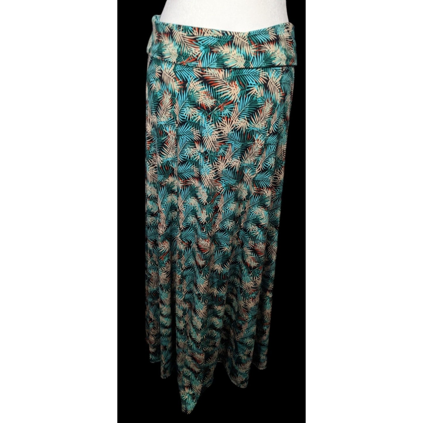 Lularoe Summery Palm Leaf Printed Maxi Skirt