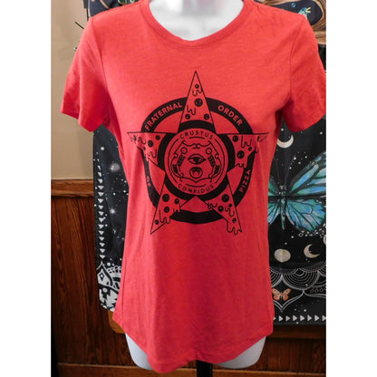 Fraternal Order Of Pizza Red Novelty Tee