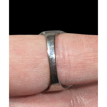 Gothic Whimsical Art Nouveau Silver Tone Ring Size 9