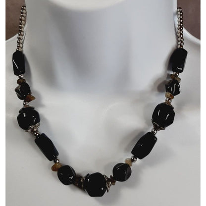 Premier Designs Vintage Gothic Black Beaded Necklace