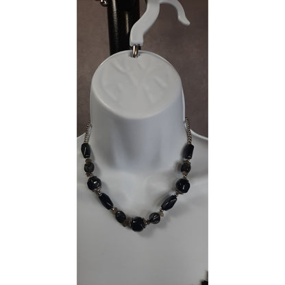 Premier Designs Vintage Gothic Black Beaded Necklace
