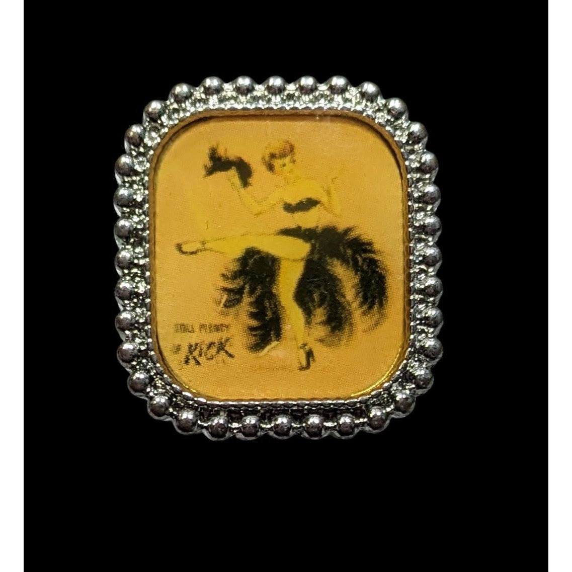 Vintage- Retro Burlesque Can-Can Dancer Illustration Ring Size 5