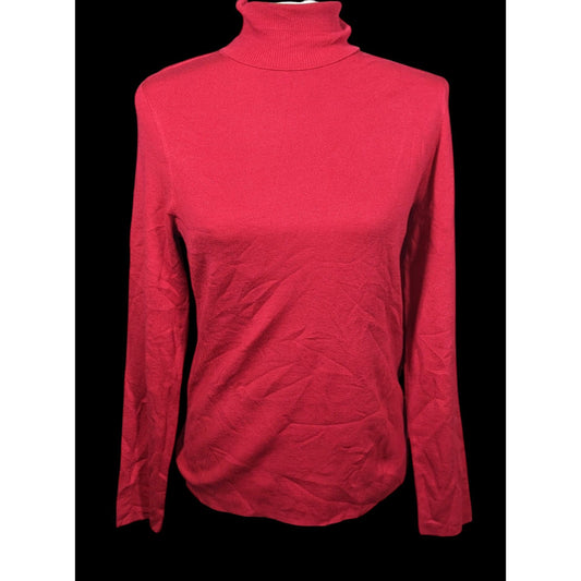 Chico's Classic Red Turtleneck Long Sleeve Top