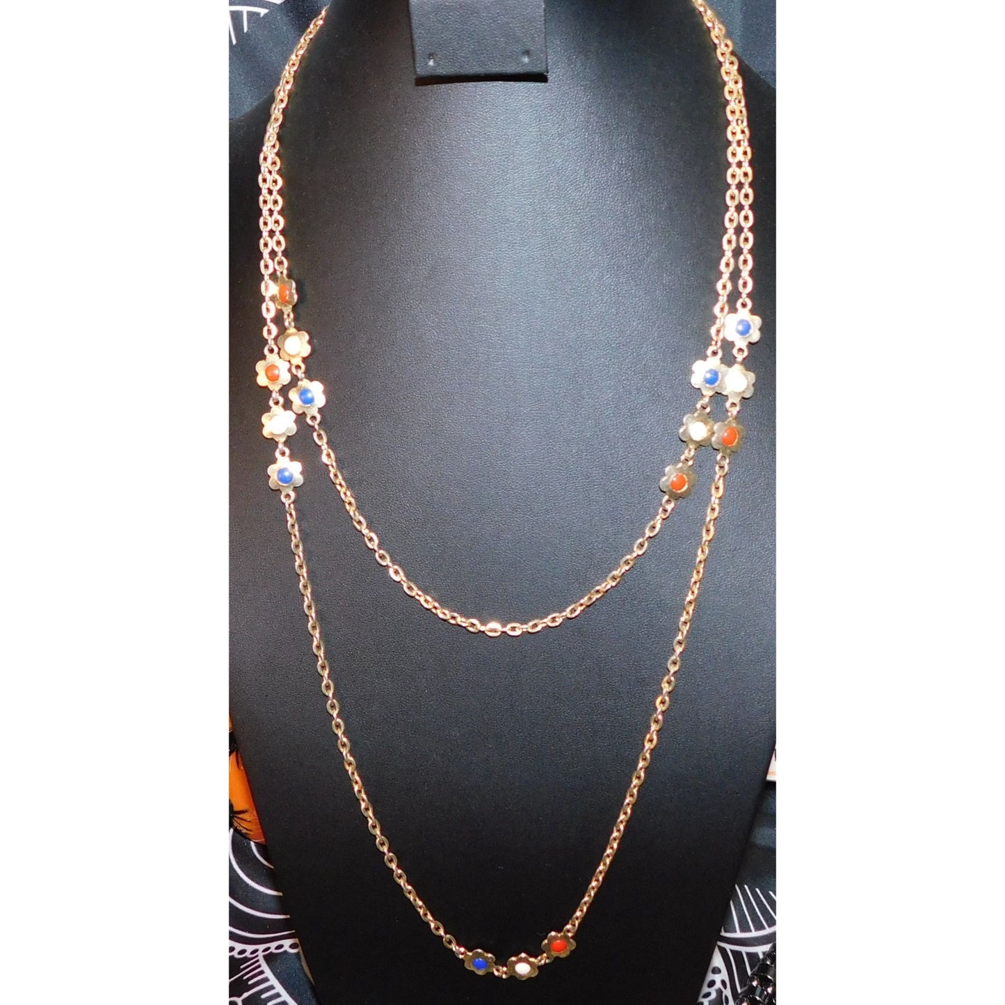 Vintage Retro Flower Layered Chain Necklace