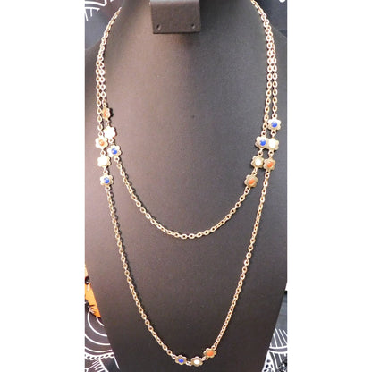 Vintage Retro Flower Layered Chain Necklace