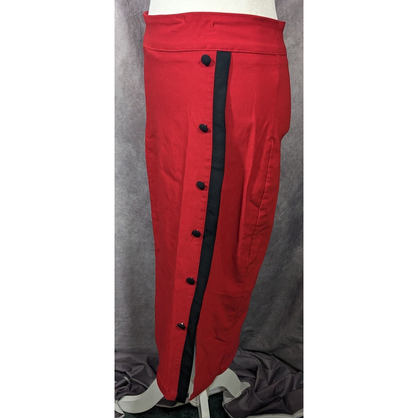 Rock Steady Rockabilly Pinup Black And Red Pencil Skirt Size 1XL