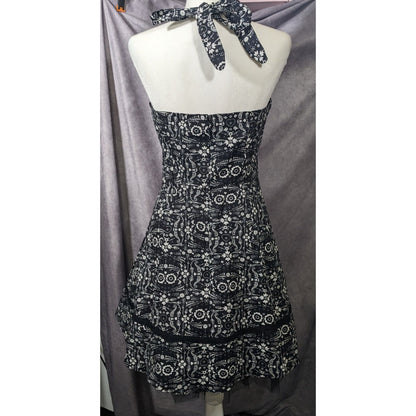 Hot Topic Book Of Life Black Floral Skeleton Halter Dress Size Large