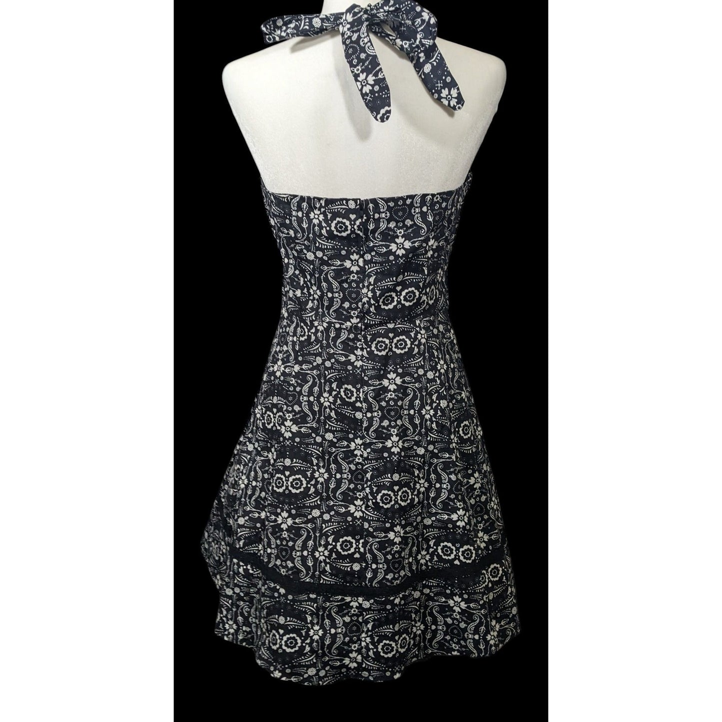 Hot Topic Book Of Life Black Floral Skeleton Halter Dress Size Large