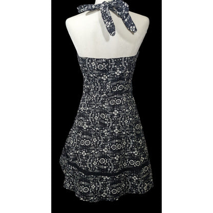 Hot Topic Book Of Life Black Floral Skeleton Halter Dress Size Large