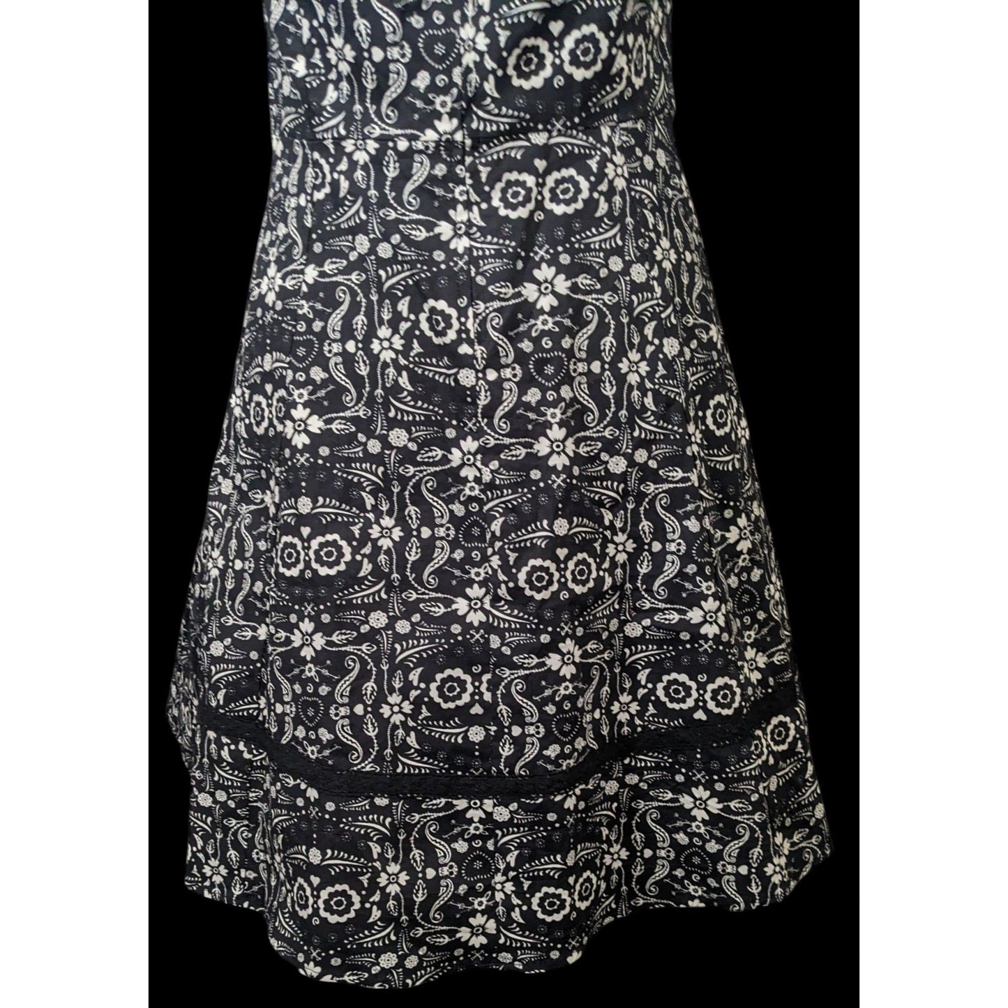 Hot Topic Book Of Life Black Floral Skeleton Halter Dress Size Large