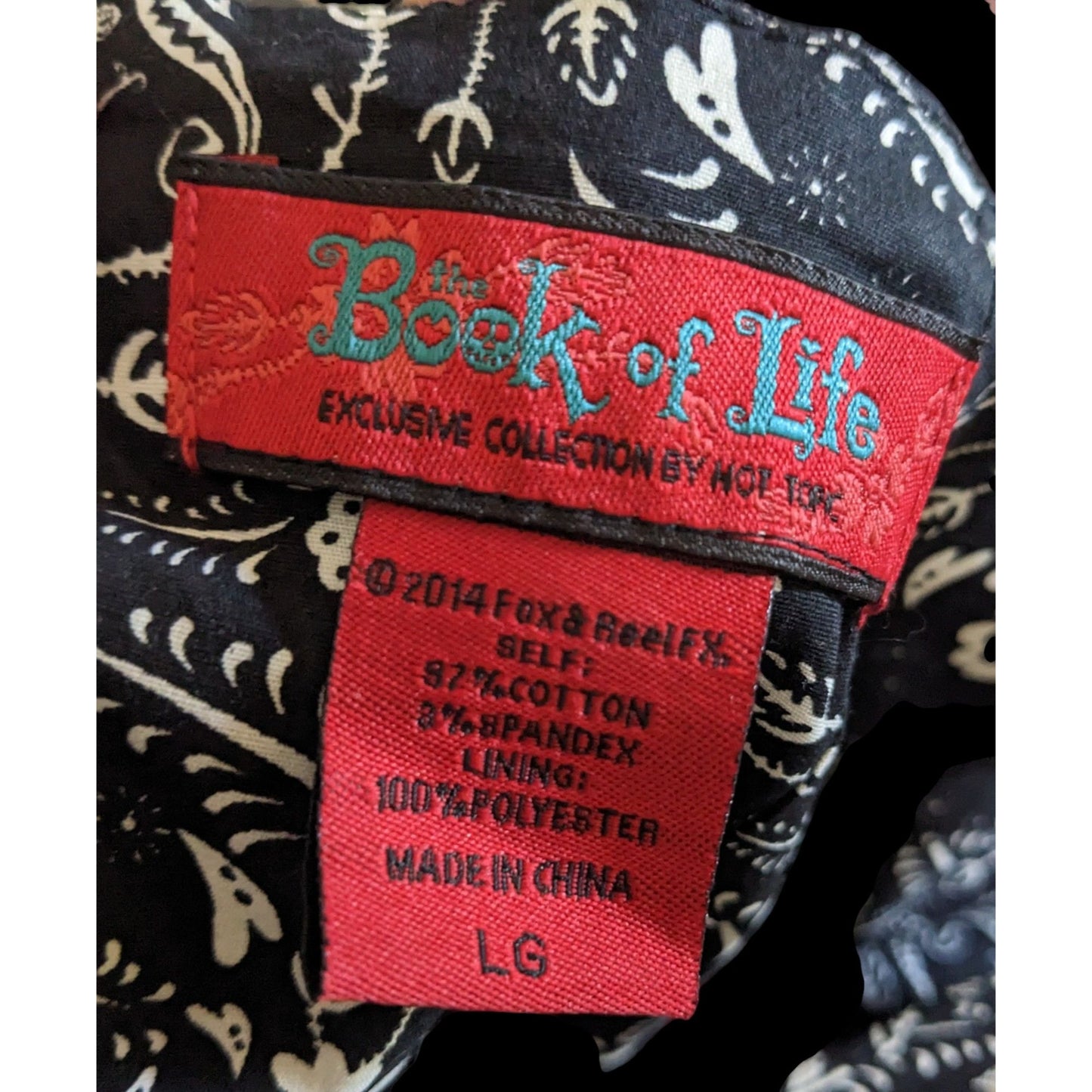 Hot Topic Book Of Life Black Floral Skeleton Halter Dress Size Large