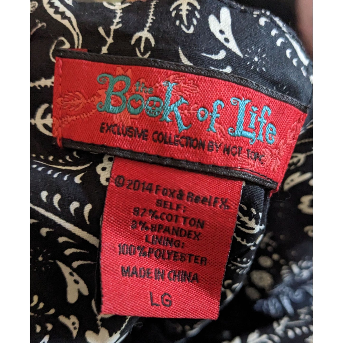Hot Topic Book Of Life Black Floral Skeleton Halter Dress Size Large