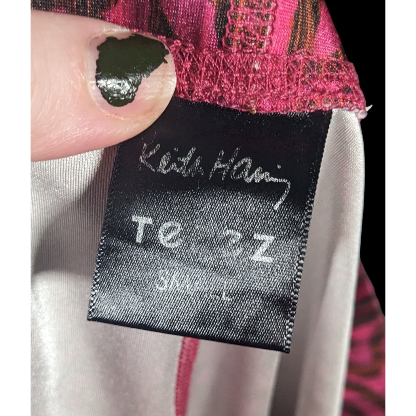 Terez x Keith Haring Pink And Black Love Themed Leggings Size Small