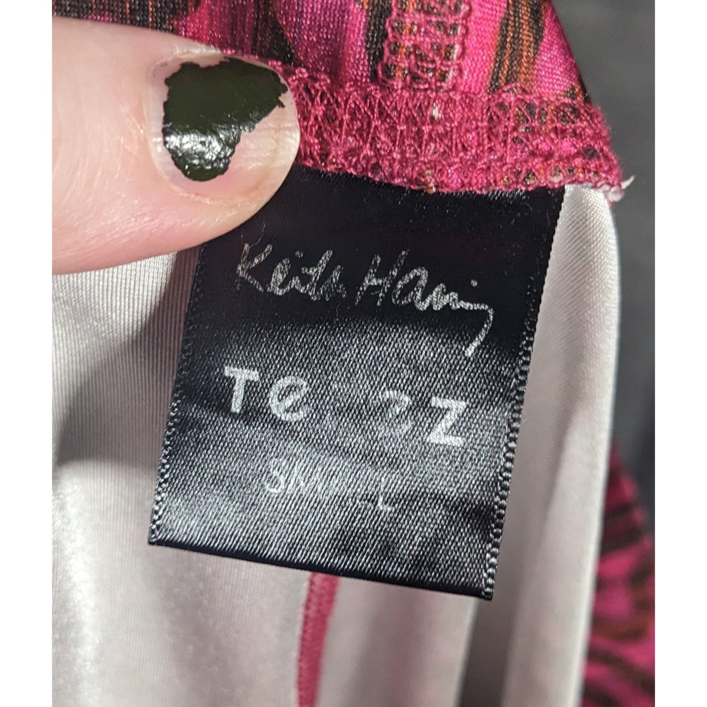 Terez x Keith Haring Pink And Black Love Themed Leggings Size Small