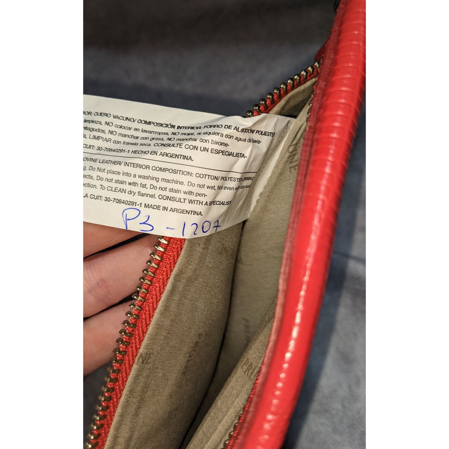 Prune Red Bovine Leather Wristlet Pouch