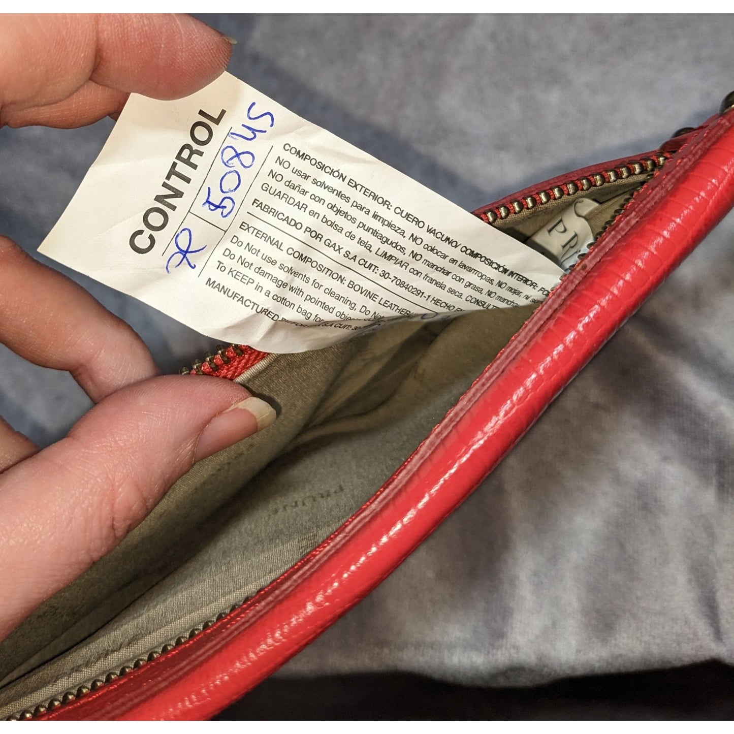 Prune Red Bovine Leather Wristlet Pouch