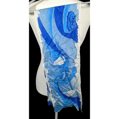 Vintage Hand Painted Betty Lanthrope Nautical Scarf