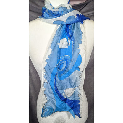 Vintage Hand Painted Betty Lanthrope Nautical Scarf