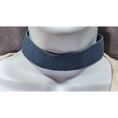 Nordstrom Blue Denim Wide Choker Necklace