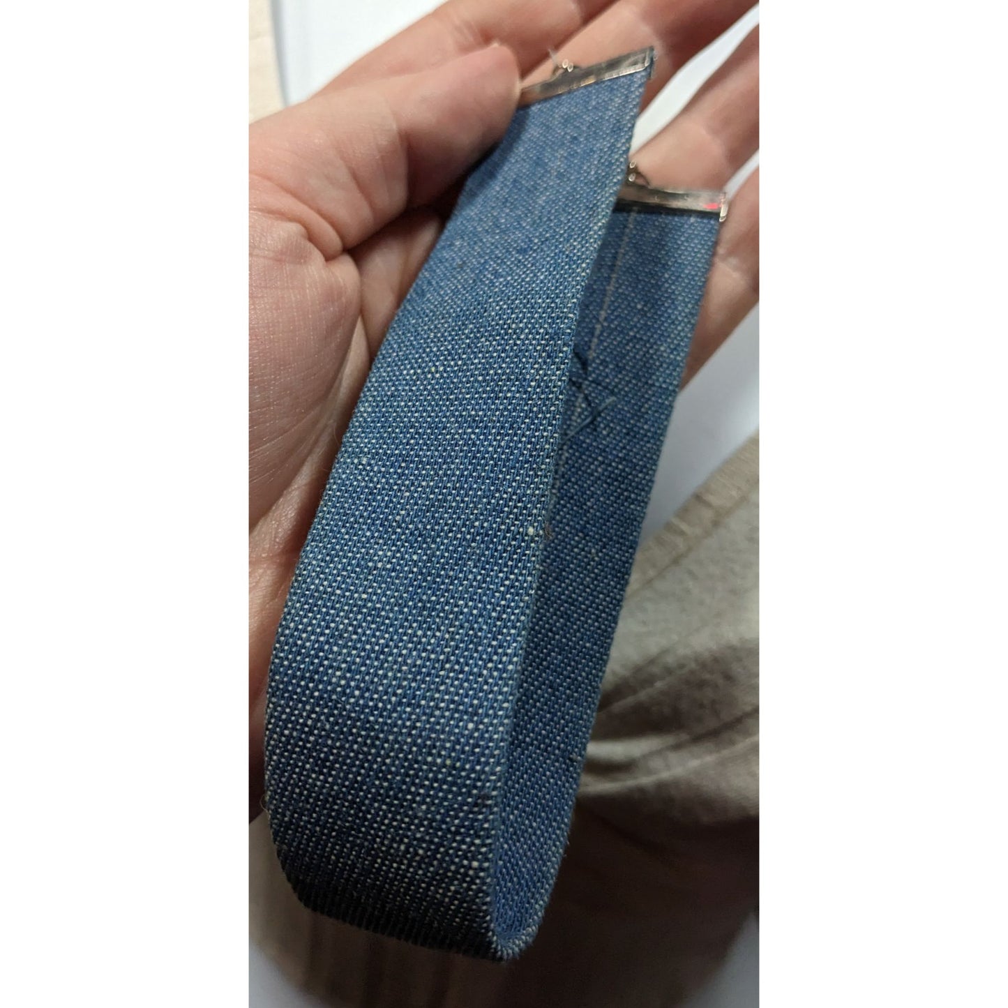 Nordstrom Blue Denim Wide Choker Necklace