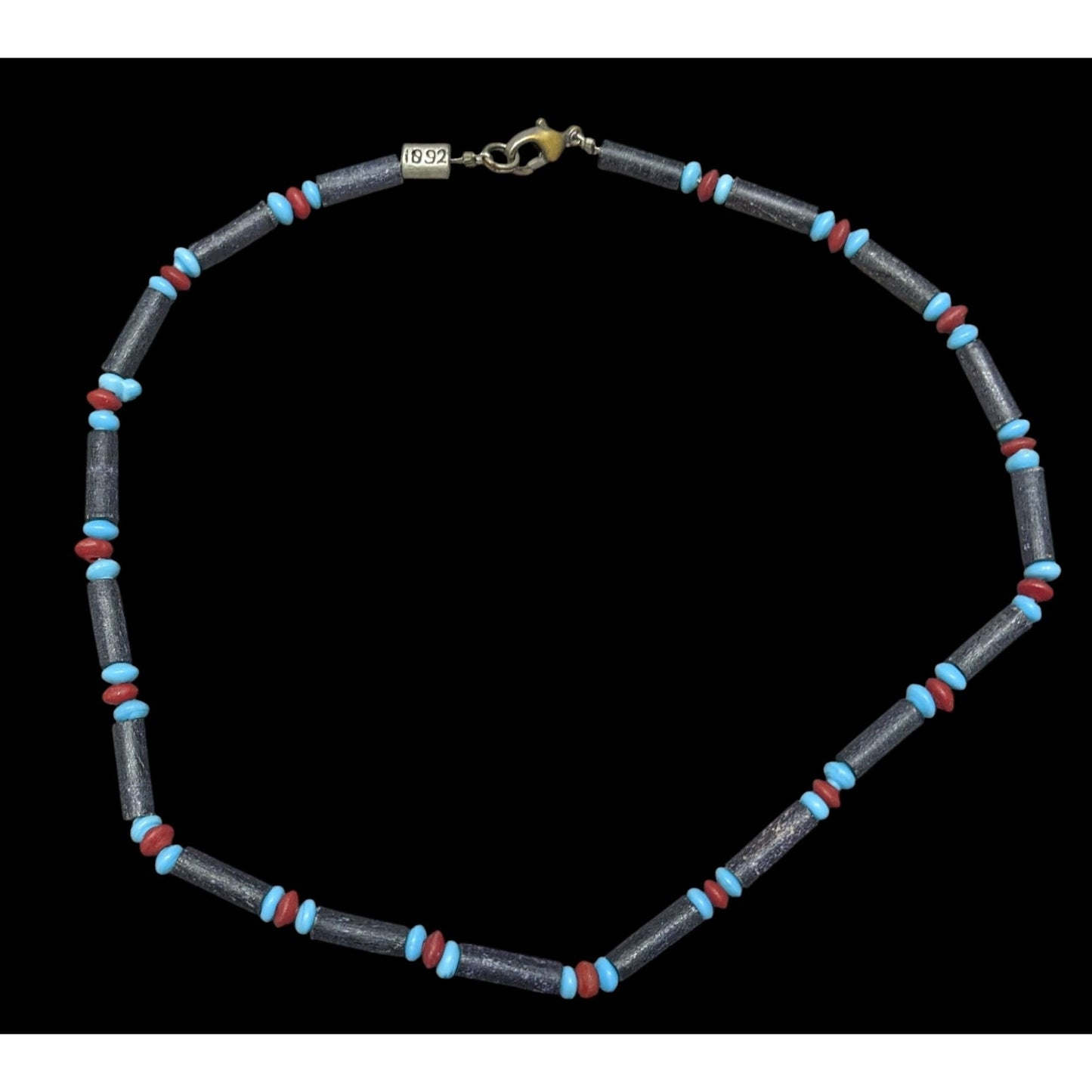 Vintage 90s Abercrombie & Fitch Blue Beaded Necklace