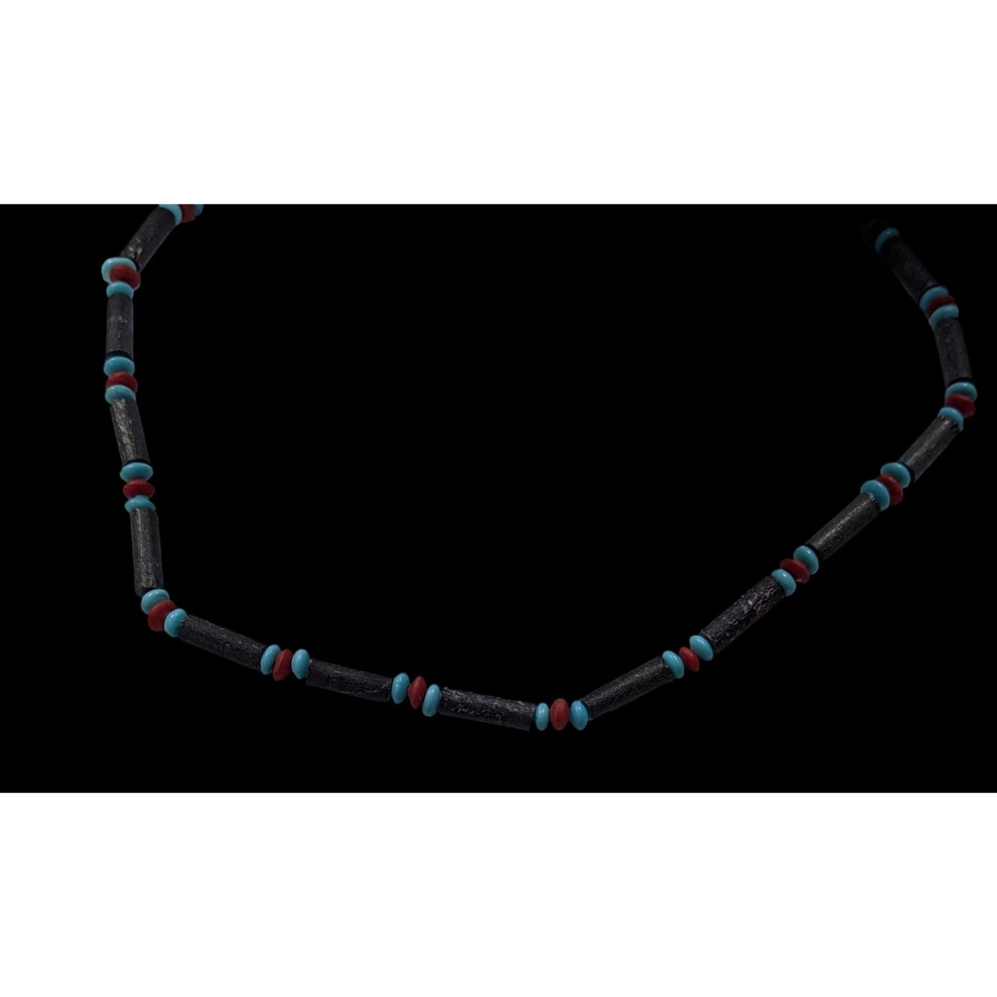 Vintage 90s Abercrombie & Fitch Blue Beaded Necklace