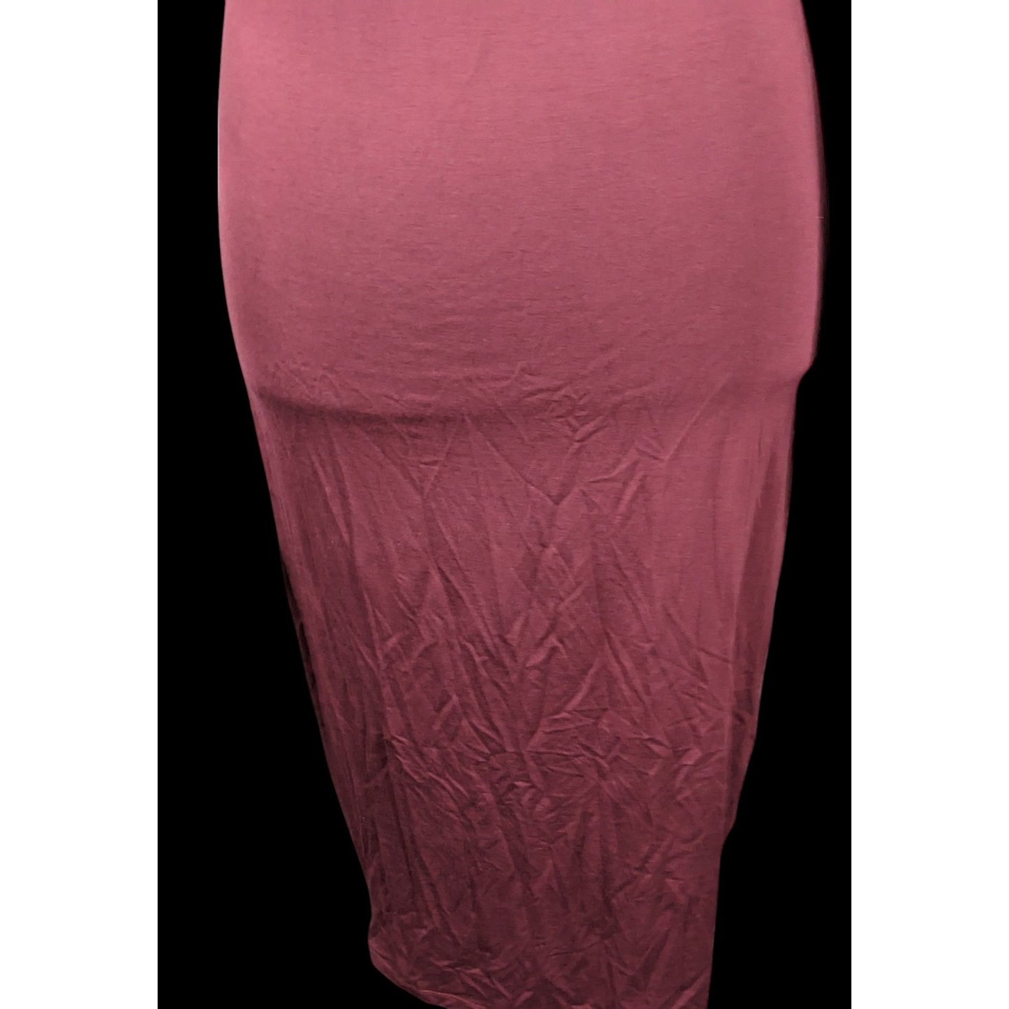 Bebe Burgundy Plunge Neck Long Sleeve Midi Dress Size Medium