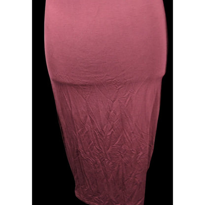 Bebe Burgundy Plunge Neck Long Sleeve Midi Dress Size Medium