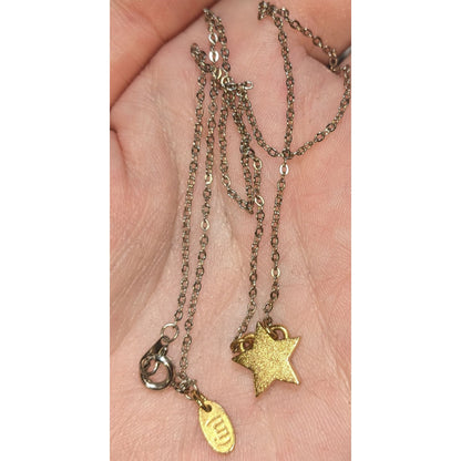Minimalist Gold Star Pendant Necklace Dainty Celestial Layering Jewelry