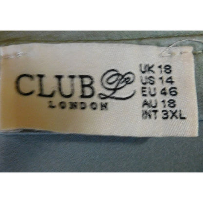 Club L London Silky Grey Ruffle Wrap Dress