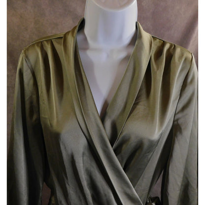 Club L London Silky Grey Ruffle Wrap Dress
