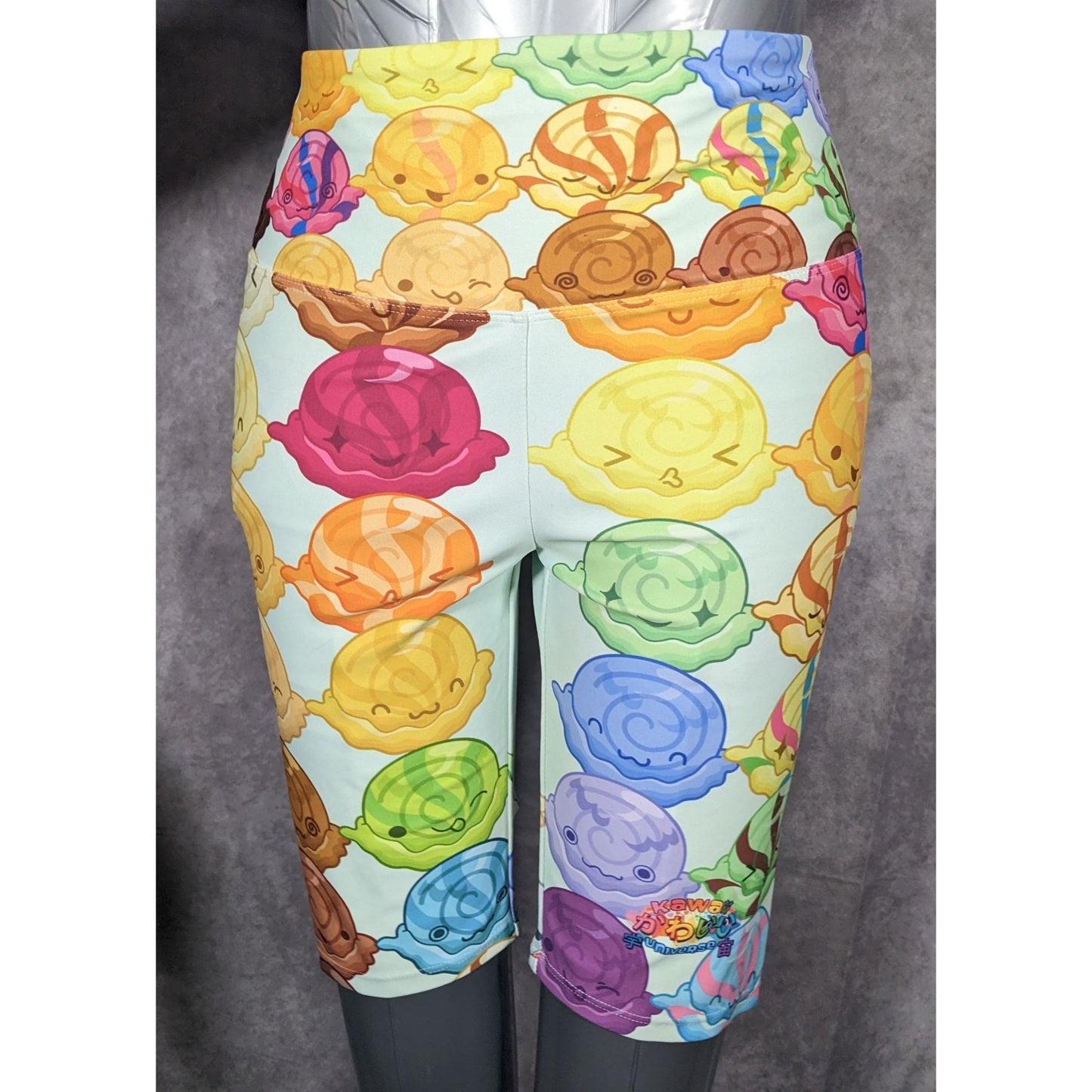 Kawaii Universe Cute Gelato Argyle Bike Shorts