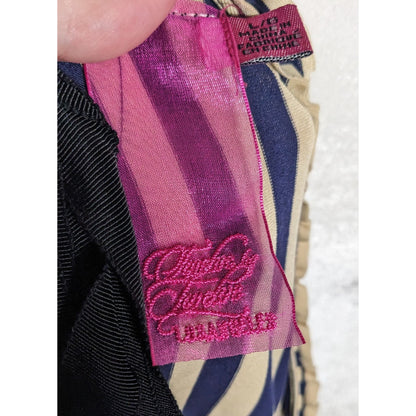 Twelve By Twelve Los Angeles 80s Style Striped Embellished Dress