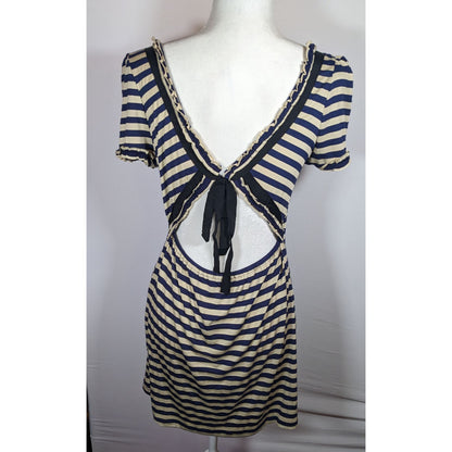 Twelve By Twelve Los Angeles 80s Style Striped Embellished Dress