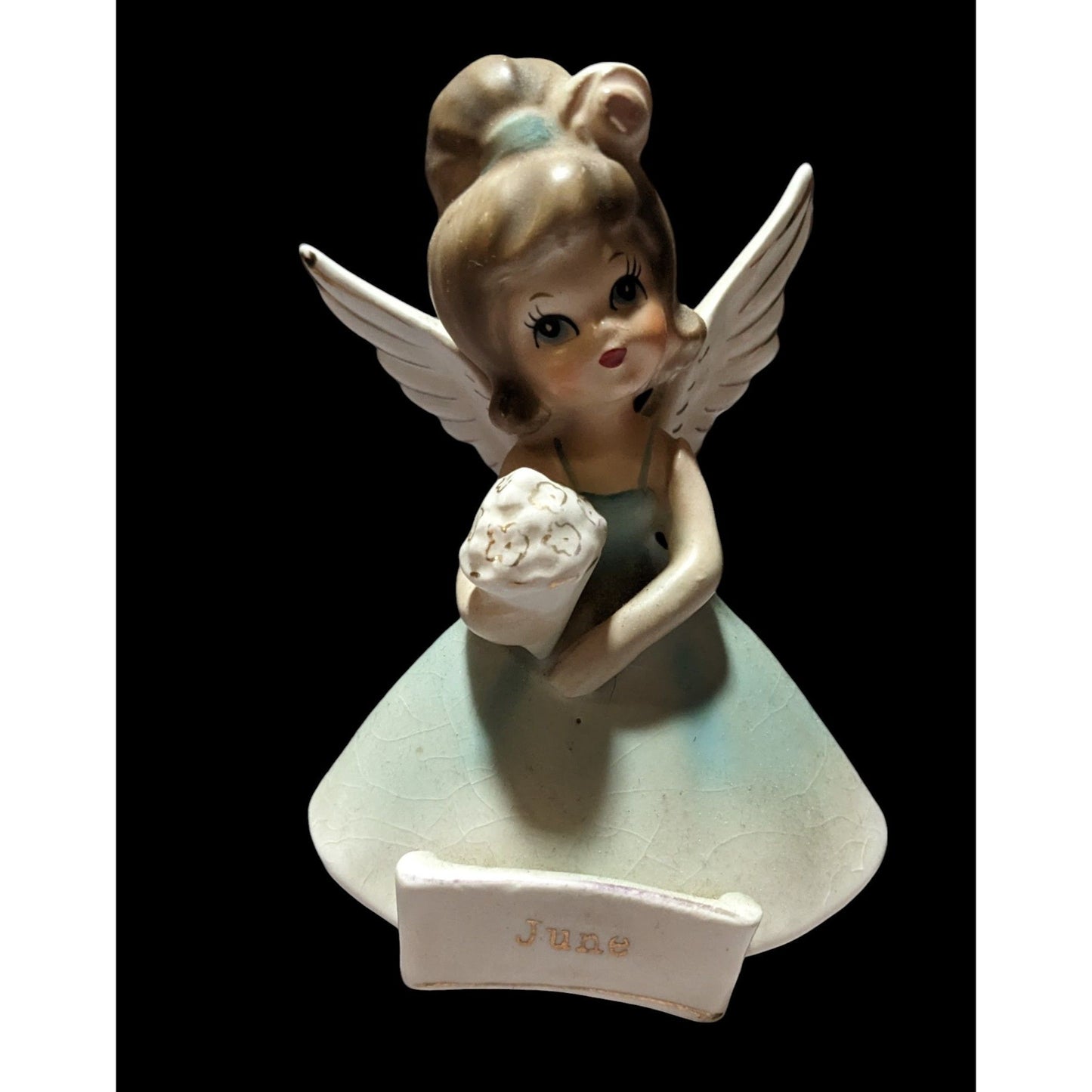 Vintage Collectible June Birthday Angel Figurine By Nanco