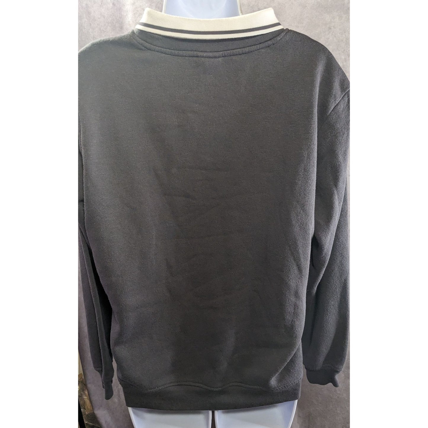 Adrian Delafield Vintage Embroidered Cardinal Sweatshirt With Collared Neck Gray M