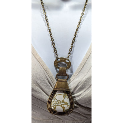 Paparazzi Rodeo Royale Brass And Stone Pendant Necklace