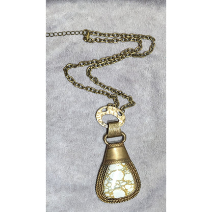 Paparazzi Rodeo Royale Brass And Stone Pendant Necklace