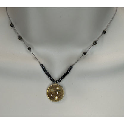Ella Rae 14K Gold Over Sterling Silver Necklace With CZ Stars & Adjustable Cord