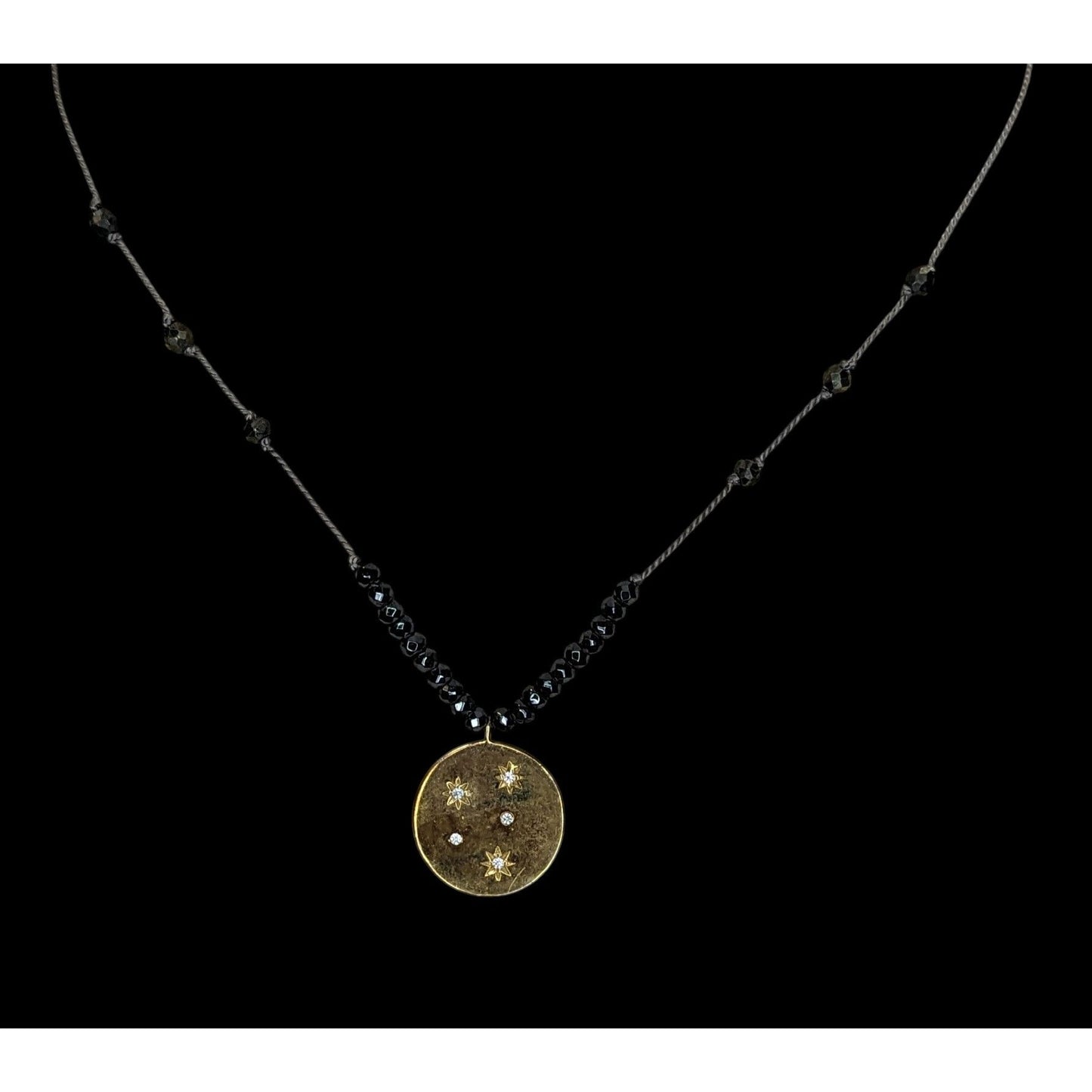 Ella Rae 14K Gold Over Sterling Silver Necklace With CZ Stars & Adjustable Cord