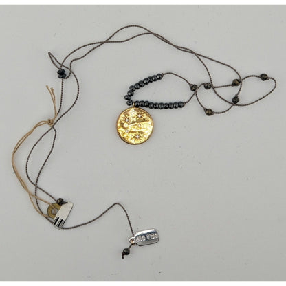 Ella Rae 14K Gold Over Sterling Silver Necklace With CZ Stars & Adjustable Cord