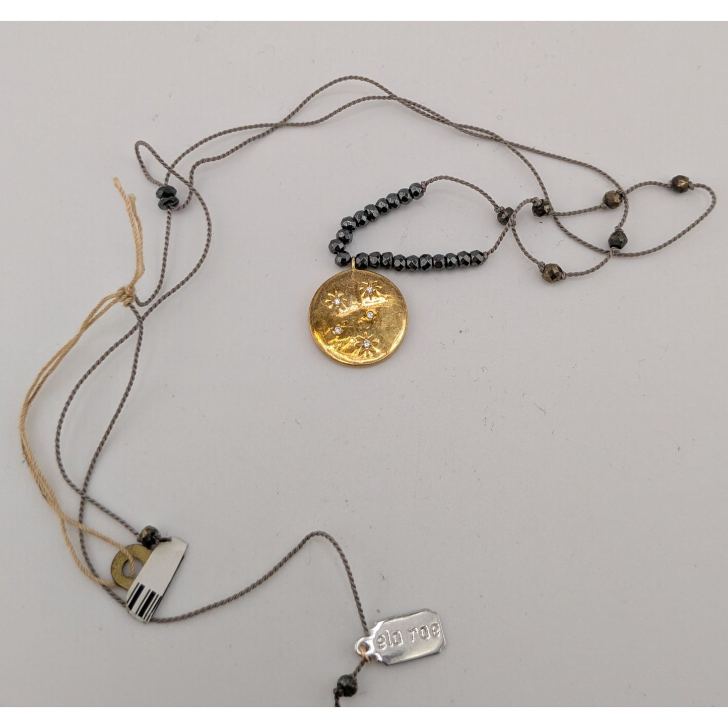 Ella Rae 14K Gold Over Sterling Silver Necklace With CZ Stars & Adjustable Cord